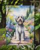 Tibetan Terrier Spring Path Garden Flag Mailbox Flag Decorative Yard Flag Banner Outside Patio Artwork Yard Flower Beds, Garden Size, Multicolor