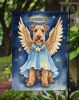 Welsh Terrier My Angel Garden Flag Mailbox Flag Decorative Yard Flag Banner Outside Patio Artwork Yard Flower Beds, Garden Size, Multicolor