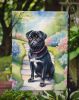 Black Pug Spring Path Garden Flag Mailbox Flag Decorative Yard Flag Banner Outside Patio Artwork Yard Flower Beds, Garden Size, Multicolor