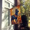 Belgian Sheepdog Fall House Flag Large Porch Sleeve Pole Decorative Outside Yard Banner Artwork Wall Hanging, Polyester, House Size, Multicolor