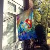 Seahorses House Flag Large Porch Sleeve Pole Decorative Outside Yard Banner Artwork Wall Hanging, Polyester, House Size, Multicolor