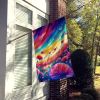 Dianthus in Color House Flag Large Porch Sleeve Pole Decorative Outside Yard Banner Artwork Wall Hanging, Polyester, House Size, Multicolor