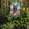 Norwegian Elkhound Luau Garden Flag Mailbox Flag Decorative Yard Flag Banner Outside Patio Artwork Yard Flower Beds, Garden Size, Multicolor