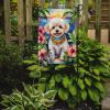 Maltipoo Luau Garden Flag Mailbox Flag Decorative Yard Flag Banner Outside Patio Artwork Yard Flower Beds, Garden Size, Multicolor