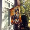 Sheltie Fall House Flag Large Porch Sleeve Pole Decorative Outside Yard Banner Artwork Wall Hanging, Polyester, House Size, Multicolor