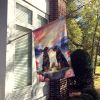 Gordon Setter Two Hearts House Flag Large Porch Sleeve Pole Decorative Outside Yard Banner Artwork Wall Hanging, Polyester, House Size, Multicolor