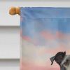 Scottish Deerhound Two Hearts House Flag Large Porch Sleeve Pole Decorative Outside Yard Banner Artwork Wall Hanging, Polyester, House Size