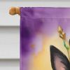 Belgian Sheepdog King of Mardi Gras House Flag Large Porch Sleeve Pole Decorative Outside Yard Banner Artwork Wall Hanging, Polyester, House Size