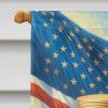 All American Japanese Chin House Flag Large Porch Sleeve Pole Decorative Outside Yard Banner Artwork Wall Hanging, Polyester, House Size, Multicolor