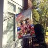 Mastiff Two Hearts House Flag Large Porch Sleeve Pole Decorative Outside Yard Banner Artwork Wall Hanging, Polyester, House Size, Multicolor
