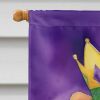 Chow Chow King of Mardi Gras House Flag Large Porch Sleeve Pole Decorative Outside Yard Banner Artwork Wall Hanging, Polyester, House Size, Multicolor