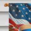 All American Wheaten Terrier House Flag Large Porch Sleeve Pole Decorative Outside Yard Banner Artwork Wall Hanging, Polyester, House Size, Multicolor