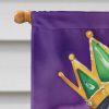 Bluetick Coonhound King of Mardi Gras House Flag Large Porch Sleeve Pole Decorative Outside Yard Banner Artwork Wall Hanging, Polyester, House Size