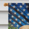 All American Saluki House Flag Large Porch Sleeve Pole Decorative Outside Yard Banner Artwork Wall Hanging, Polyester, House Size, Multicolor