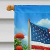 All American English Setter House Flag Large Porch Sleeve Pole Decorative Outside Yard Banner Artwork Wall Hanging, Polyester, House Size, Multicolor