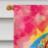Hippie Animal Badger House Flag Large Porch Sleeve Pole Decorative Outside Yard Banner Artwork Wall Hanging, Polyester, House Size, Multicolor