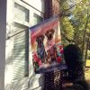 Bloodhound Two Hearts House Flag Large Porch Sleeve Pole Decorative Outside Yard Banner Artwork Wall Hanging, Polyester, House Size, Multicolor