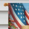 All American Jack Russell Terrier House Flag Large Porch Sleeve Pole Decorative Outside Yard Banner Artwork Wall Hanging, Polyester, House Size