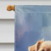 Lhasa Apso Two Hearts House Flag Large Porch Sleeve Pole Decorative Outside Yard Banner Artwork Wall Hanging, Polyester, House Size, Multicolor