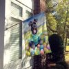 Giant Schnauzer Easter Egg Hunt House Flag Large Porch Sleeve Pole Decorative Outside Yard Banner Artwork Wall Hanging, Polyester, House Size