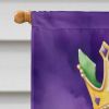 American English Coonhound King of Mardi Gras House Flag Large Porch Sleeve Pole Decorative Outside Yard Banner Artwork Wall Hanging, Polyester