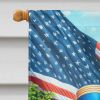 All American Bernese Mountain Dog House Flag Large Porch Sleeve Pole Decorative Outside Yard Banner Artwork Wall Hanging, Polyester, House Size