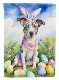 Catahoula Easter Egg Hunt House Flag Large Porch Sleeve Pole Decorative Outside Yard Banner Artwork Wall Hanging, Polyester, House Size, Multicolor