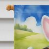 English Bulldog Easter Egg Hunt House Flag Large Porch Sleeve Pole Decorative Outside Yard Banner Artwork Wall Hanging, Polyester, House Size