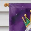 English Setter King of Mardi Gras House Flag Large Porch Sleeve Pole Decorative Outside Yard Banner Artwork Wall Hanging, Polyester, House Size