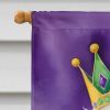 Great Pyrenees King of Mardi Gras House Flag Large Porch Sleeve Pole Decorative Outside Yard Banner Artwork Wall Hanging, Polyester, House Size