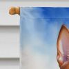 Basenji Easter Egg Hunt House Flag Large Porch Sleeve Pole Decorative Outside Yard Banner Artwork Wall Hanging, Polyester, House Size, Multicolor