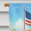 All American Newfoundland House Flag Large Porch Sleeve Pole Decorative Outside Yard Banner Artwork Wall Hanging, Polyester, House Size, Multicolor