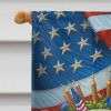 All American Brittany House Flag Large Porch Sleeve Pole Decorative Outside Yard Banner Artwork Wall Hanging, Polyester, House Size, Multicolor