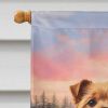 Norfolk Terrier Two Hearts House Flag Large Porch Sleeve Pole Decorative Outside Yard Banner Artwork Wall Hanging, Polyester, House Size, Multicolor