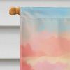 Shiba Inu Two Hearts House Flag Large Porch Sleeve Pole Decorative Outside Yard Banner Artwork Wall Hanging, Polyester, House Size, Multicolor