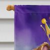 Airedale Terrier King of Mardi Gras House Flag Large Porch Sleeve Pole Decorative Outside Yard Banner Artwork Wall Hanging, Polyester, House Size