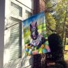 Belgian Sheepdog Easter Egg Hunt House Flag Large Porch Sleeve Pole Decorative Outside Yard Banner Artwork Wall Hanging, Polyester, House Size