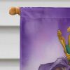 Australian Shepherd King of Mardi Gras House Flag Large Porch Sleeve Pole Decorative Outside Yard Banner Artwork Wall Hanging, Polyester, House Size