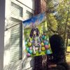 Bluetick Coonhound Easter Egg Hunt House Flag Large Porch Sleeve Pole Decorative Outside Yard Banner Artwork Wall Hanging, Polyester, House Size