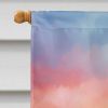Tibetan Spaniel Two Hearts House Flag Large Porch Sleeve Pole Decorative Outside Yard Banner Artwork Wall Hanging, Polyester, House Size, Multicolor