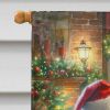German Shorthaired Pointer and Santa Claus House Flag Large Porch Sleeve Pole Decorative Outside Yard Banner Artwork Wall Hanging, Polyester