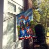 All American Gordon Setter House Flag Large Porch Sleeve Pole Decorative Outside Yard Banner Artwork Wall Hanging, Polyester, House Size, Multicolor