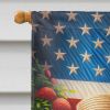 All American Portuguese Water Dog House Flag Large Porch Sleeve Pole Decorative Outside Yard Banner Artwork Wall Hanging, Polyester, House Size
