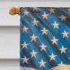 All American Shih Tzu House Flag Large Porch Sleeve Pole Decorative Outside Yard Banner Artwork Wall Hanging, Polyester, House Size, Multicolor