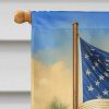 All American Borzoi House Flag Large Porch Sleeve Pole Decorative Outside Yard Banner Artwork Wall Hanging, Polyester, House Size, Multicolor