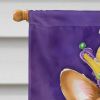 Corgi King of Mardi Gras House Flag Large Porch Sleeve Pole Decorative Outside Yard Banner Artwork Wall Hanging, Polyester, House Size, Multicolor