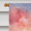 Whippet Two Hearts House Flag Large Porch Sleeve Pole Decorative Outside Yard Banner Artwork Wall Hanging, Polyester, House Size, Multicolor