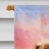 Sussex Spaniel Two Hearts House Flag Large Porch Sleeve Pole Decorative Outside Yard Banner Artwork Wall Hanging, Polyester, House Size, Multicolor