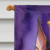 Doberman Pinscher King of Mardi Gras House Flag Large Porch Sleeve Pole Decorative Outside Yard Banner Artwork Wall Hanging, Polyester, House Size