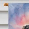 English Springer Spaniel Two Hearts House Flag Large Porch Sleeve Pole Decorative Outside Yard Banner Artwork Wall Hanging, Polyester, House Size